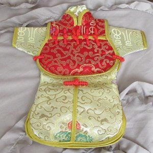 doll sized silk kimono and cap with braid